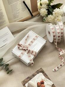 Holiday Ribbon Decorations Heart-Shaped Ribbon Gift Packaging, Craft Rope, Korean Style Floral Binding Rope, Cake Birthday Box Packaging, Ribbon Bows, Floral Bouquet Gift Wrap, Satin Ribbon - Rose Gold - View 9