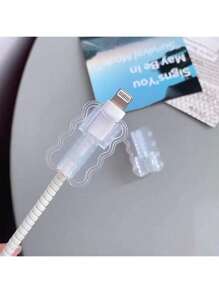 1pc/5Pcs/10Pcs ABS Resin Cable Sleeves: Protect Your Cables From Breakage And Disconnection(Select The Specification According To The Type Of Your Data Cable)