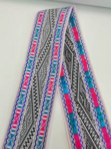 1m Length New Wide Jacquard Ribbon 5.0cm-5.5cm, Bohemian Style, Computer Jacquard Ribbon, Home Textile, Clothing, Decorative Trim, Harness, Handbag Accessories, DIY - Wide Jacquard Ribbon - View 9
