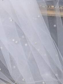 1 pieza Chal nupcial hecho a mano con cuentas, adecuado para bodas, fotografía, regalo, pasarela, accesorio de vestido de novia - VG17A - Ver 6