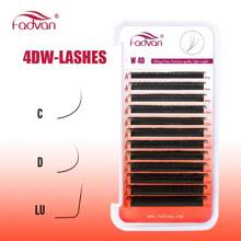 FADVAN D-Curl 3D/4D/5D W Shape Lashs 0.07 7-15mm&Mix Premade W Fan Lash Extensions Natural Soft Black Bushy Style Lashes Faux Mink Individual Lashes , Lash Tech Supplies