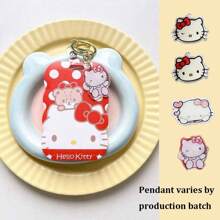 Sanrio Soporte para tarjetas Sanrio Hello Kitty, soporte para tarjetas de personajes de anime lindos, soporte para tarjetas de transporte con diseño de My Melody con borde curvo creativo, soporte para tarjetas de Cinnamoroll, soporte para tarjetas removible con llavero de Kuromi, soporte para tarjetas multifuncional y resistente al agua de Kuromi, accesorio de mochila con colgante de Pochacco