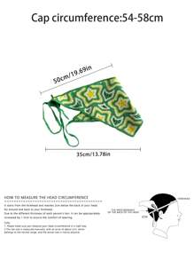 1 Stück Damen Sommer Strandschal, Boho-Stil gestrickter dreieckiger Kopfwickel, handgefertigter gehäkelter Stirnband, ländlicher Stil Kopfwickel Bandana Haartuch