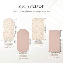 2 Packs Muslin Bassinet Sheets, Flexible For Different Cradle And Bassinet Mattress, Cotton Bassinet Sheets Fitted For Boys And Girls