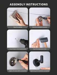 这款欧式浴室收纳套装包括不锈钢毛巾环、毛巾杆、纸巾架、浴袍挂钩、衣帽钩和多功能挂杆。 - 多 - 查看 12