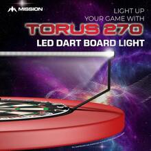 Torus 270 | Dart Board LED Lighting System With Easy Access To Dartboard Area For Unrestricted Play, Sand Blasted Black, Red, Blue, Green, Purple, Bronze And Silver Colours - Sand Blasted Black - View 2