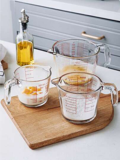 Messbecher mit Skala aus Glas, großes Fassungsvermögen, Eierschneider-Tasse, Mehl-ml-Messbecher, Backskala-Tasse