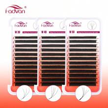 FADVAN D-Curl 3D/4D/5D W Shape Lashs 0.07 7-15mm&Mix Premade W Fan Lash Extensions Natural Soft Black Bushy Style Lashes Faux Mink Individual Lashes , Lash Tech Supplies