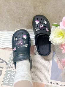 Einfarbige warme Hausschuhe für Innenräume, flauschige warme Fütterung, dicke rutschfeste Sohle, kuschelig bequeme Schuhe für den Winter, Hohe Absatz Sandalen