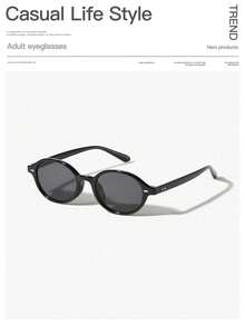 1 PC Men's Acrylic Bohemian Oval Frame Fashion Glasses For Festive Outings Holiday Accessories For Summer Beach Vacation,Outdoor,Travel Back To School Fashionable Preppy School Look