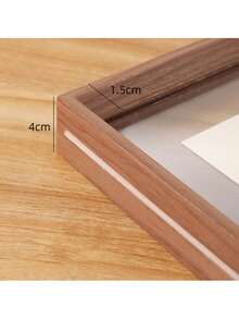 1 pieza Marco de fotos de doble cara, marco de fotos de madera retro de vidrio acrílico transparente de alta calidad, marco de fotos DIY, se puede colocar en la foto, adecuado para sala de estar, decoración de dormitorio, fiesta festiva, regalo de cumpleaños, decoración del hogar, decoración de interiores, almacenamiento creativo de plantas de escritorio, regalo del Día de San Valentín