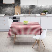 1 Stück moderner rot-weißer karierter Tischdecke, geeignet für Zuhause, Esszimmer, Küchentisch, täglichen Gebrauch in der Küche