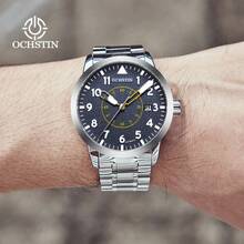 OCHSTIN Man Mechanical Pilot Wrist Watches Luxury Automatic Watch Stainless Steel Watch Band Mechanic Male Clock Auto Date Watch Gift For Men - one-size - View 16