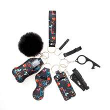 Self Defense Keychain -9-In-1 Tactical Key Ring Set With No-Touch Keychain, Glass Breaker & Survival Whistle For Women Men, Emergency Protection For Jogging, Night Walking, Travel, Lipstick Holder, Hand Sanitizer Bottle Cover. - Multicolor - View 2