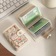 Floral Credit Card Holder With Multiple Card Slots Delicate Design Large Capacity Compact Size Suitable For Driver's License Business Cards And Other Documents For Women Wallet Mini Wallet Purse Wallet Card Wallet