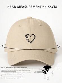 1pc Kids Outdoor Butterfly & Heart Printed Adjustable Baseball Cap, Casual Sun Protection Hat Suitable For Spring Autumn Travel, Versatile Unisex Sunhat Y2K Style - Print - View 2