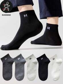 5prs Men's Thin, Breathable Low Cut Socks, Suitable For Spring & Autumn - Multicolor - View 2