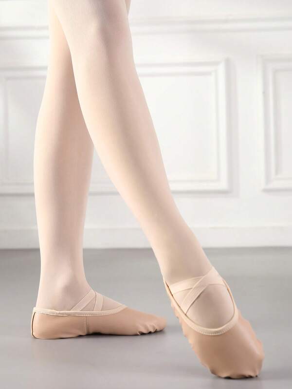 New Design Pu Leather Ballet Dance Shoes With Soft Bottom,Fashionable Pink Ballet Shoes For Indoor Practice, PU Leather Material,For Toddler/Little Kids/Big Kids