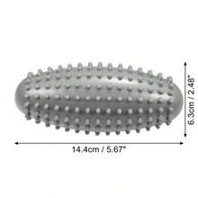 1 pieza Rodillo masajeador de pies con forma de pepino de mar para el fascitis plantar y dolor miofascial del arco del pie - Gris - Ver 6