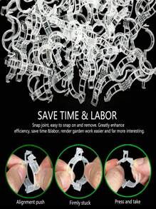 10/100/200pcs Tomato Clips, Plastic Grid Clips, Plant Support Clips, Grape/Tomato Vine Vegetable Plant Garden Support Clips For Healthier Plants