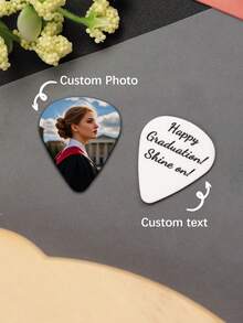 Custom Photo Guitar Pick, Custom Text Guitar Pick, Personalized Bass Guitar Accessories, Guitar Pick, Musician Gift, Guitar Pick Gift, Mother's Day Gift, Father's Day Gift, Valentine's Gift Christmas Gift, Personalized Gifts, Custom Accessories - Multicolor - View 2