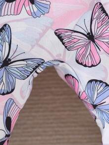 3件套新生儿可爱碎花蝴蝶印花柔软舒适长袖连体衣 - 彩色 - 查看 4