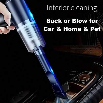 Mini Aspirador de Pó Portátil Sem Fio | USB Recarregável | Bivolt | Limpeza Rápida para Casa, Sofá e Carro | Compacto e Versátil!