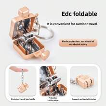 1pc Perfume Bottle Foldable Nail Clipper, Stainless Steel Nail Trimmer, Alloy Shell, Mini Portable, Minimalist High-End, With Keychain, Can Be Used As Pendant Nail Clipper