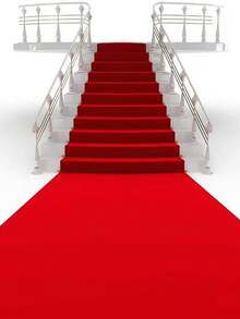 1 Paquete de Alfombra Roja para Boda, Fiesta de Propuesta, Evento Festivo, Decoraciones Navideñas, Alfombra Roja de Pasillo de Alto Nivel para Hotel - Multicolor - Ver 1