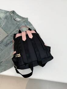 Fashionable Casual Versatile Large Capacity Backpack - Black - View 8