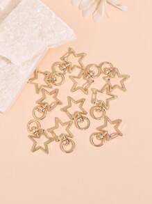 10pcs Fashionable Simple Star Clasp Hook Diy Keychain Material Accessories