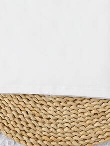 3 件套夏季新款休闲男婴字母印花背心、条纹短裤和帽子套装，适合海滩、度假、旅行 - 白色 - 查看 7