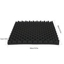 CNCEST CNCEST 10 pezzi Pannelli acustici Isolamento acustico autoadesivo 50 * 50 * 20 cm Assorbitore acustico Tappetini fonoassorbenti adatti per luoghi in cui è richiesta la riduzione del suono e del rumore (grigio/viola/nero)