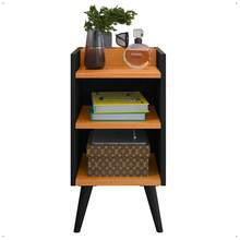 Compacta Max Bedside Table With Niche And Cell Phone Holder - 黑色 - 查看 6