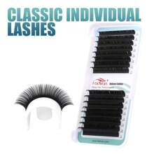 FADVAN Fadvan 16 Rows 7-15mm L/L+/LC/LD/LU Curl Volume Eyelash Extensions Individual Eyelashes For Grafting Silk Soft Classic False Lashes Supplies,Natural, Lash Tech Supplies