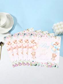 60 件/40 件/20 件，33*33 厘米/13*13 英寸，一次性性别揭秘派对主题餐巾，适合各种主题派对和日常使用，增添节日气氛 - 彩色 - 查看 1