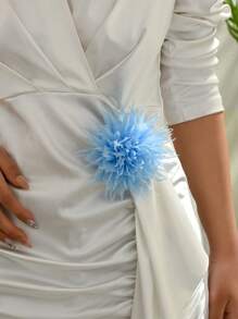 1 pièce Broche de fleur faite à la main de style bohème, conception simple et polyvalente, accessoire de mode, convient pour les occasions décontractées, de villégiature, de fête et de mariage pour femmes. Excellente idée de cadeau pour épouse, amante, mère, fête des mères, saison des mariages