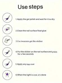 简约花朵 3D 指甲贴纸 小白镂空芙蓉花凝胶抛光贴花滑块 DIY 美甲装饰配件 - 彩色 - 查看 5