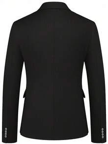Bộ vest nam 3 món dáng ôm: Áo khoác, áo gile và quần tây, trang phục công sở, đám cưới cổ điển, trang phục thường ngày cho nam giới. - màu đen - Xem 3