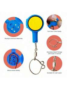 2pcs Fishing Knot Tying Tool | Protect From Fish Hooks | Tie Fishing Knots Easily | Cool Gadgets For Fishermen | Ice Fly Fishing | Fishing Accessories For Beginner Anglers | Nail Knot Tool - Multicolor - View 7