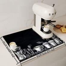 1 szt. Mata do ekspresu do kawy z żelem krzemionkowym, superchłonna, antypoślizgowa, odporna na zużycie, odpowiednia do blatów, kubków do kawy, misek, kuchni, restauracji, tarasów, wystroju wnętrz - A - Zobacz 4