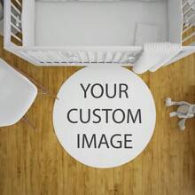 1pc Custom Rug,Personalized Image Rugs, Custom Logo Rug, Round Custom Carpet, Custom Photo Rug, Ideal Gift Carpet, Customizable Floor Decor For Home Or Office,Non-Slip Bottom