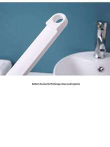 1 White Long Handle Bath Brush, Multi-Functional Back Exfoliating And Shower Cleaning Brush - White - View 4