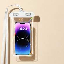 1pc Universal Waterproof Phone Bag With Touch Screen Function, Waterproof Phone Case Compatible With IPhone Galaxy, Waterproof Lightweight Plastic Dry Bag With Hanging Rope, Beach Essentials, Beach Accessories, Pool Float - Multicolor - View 3