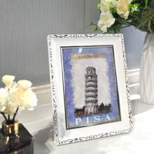 1pc Retro Style Picture Frames For Wall And Table,White Golden Silvery Dark Gray Rose Color,Suitable For 3.5x5in/4x6in/5x7in/6x8in/8x10in/A4 Photo Paper Exquisite Room Decor And Beautiful Wall Decor,Suitable For Various Indoor Scenes Such As Bedrooms, Offices, Restaurants, Corridors, Etc.,As A Gift For Mother's Day, Father's Day, Halloween, Christmas, New Year. Without Cardboard And Photo Paper
