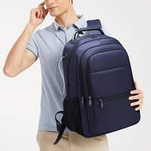 Business Commuter Travel Backpack, Large Capacity Multi-Pocket Laptop Bag For Students, Waterproof Comfortable Breathable Backpack For Men And Women - Blue - View 11