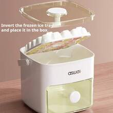 48 Grids Large Capacity Drawer Ice Cube Mold With Lid Clips Tray ﻿Press Type Storage Box Whiskey Cocktail Tools Ice Cream Maker Mold - View 6