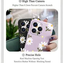 液体硅胶小菊花图案外壳适用于 16e 15 Pro Max 14 Plus 13 Mini 12 Pro 11 X XS XR XS Max 7 8 Plus SE2 SE3 Galaxy S24 Ultra S23 FE S22 Plus S21 S20 S10 A55 A54 A53 A52 A51 A35 A34 A33 - 紫色 - 查看 8