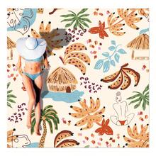 1 Piece Tropical Botanical Pattern Beach Blanket Lightweight Outdoor Multi-Purpose Waterproof & Sandproof Tropical Oasis Beach Blanket Tropical Botanical Botanical Patterns In Green Tones With Shades Of Green Leaves Pattern Design Digital Retro Print Casual Outdoor Soft Material Picnic Blanket - Multicolor - View 3