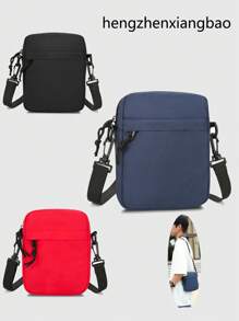 Oxford Shoulder Bag Mini Black Mobile Phone Bag Waist Pack Men Simple And Casual Crossbody Bag Sling Bag For Man Man Bag Cross Body Bag Side Bag Students School Supplies Fall Messenger Bag